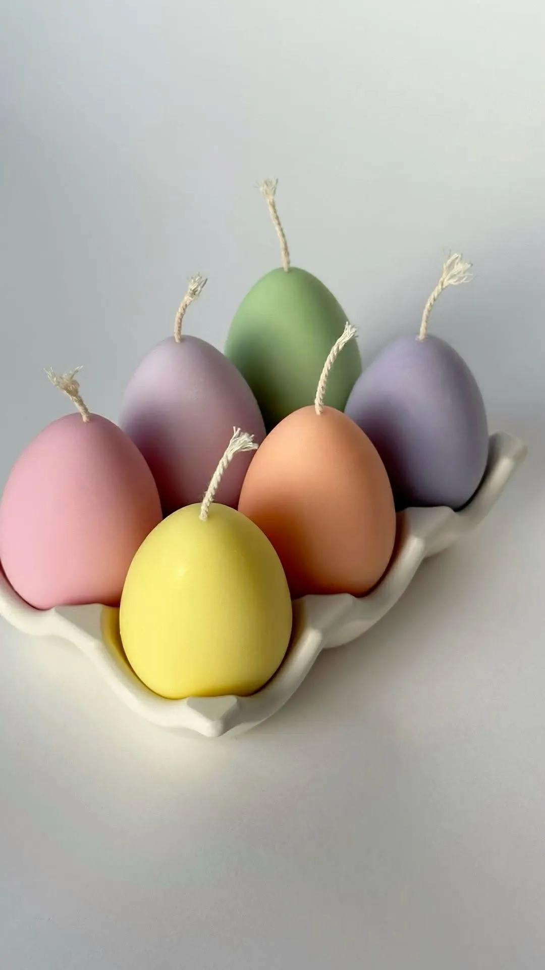 Pastel Easter Egg Candle Set